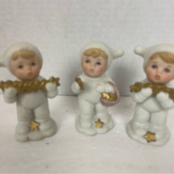 Vintage 3-Homco Snowbabies figurines with gold stars ⭐️ - Picture 5 of 14
